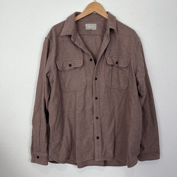 Everlane Caramel Brown The Heavyweight Button Down Overshirt Men's Size XXL - Picture 2 of 7